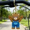 Llavero Creativo de Goma Suave de PVC Dibujos Animados Llavero de Mochila Coche Logo Muñeca 3D Cultural y Creativa Colgante de Llave