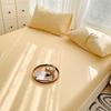 Sábana Bajera Ajustable de Algodón Lavado de Color Sólido Pieza Única Dormitorio de Estudiantes Individual Cubrecama Individual Grueso Protector de Colchón Simmons