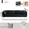 Sofá de couro vintage, design minimalista de luxo leve italiano, adequado para recepção, apartamentos de aluguel, espaços pequenos, uso casual, sofá reto de três lugares para a sala de estar