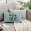 Amazon Transfronterizo Temu Shein Diseño Sencillo de Letra Funda para Cojín de Cintura Cojín Decoración del Hogar Funda de Almohada Estampada de Lino