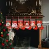 Decorações de Natal Novas Transfronteiriças Meias de Natal Sacola de Presente Xadrez Velho Homem Boneco de Neve Elfo Decoração de Casa Personalização