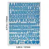 Adesivos Coloridos de Glitter com Letras e Números de 0,5 Polegada para Diário DIY, Decoração de Cartões de Cumprimentos e Materiais de Scrapbooking Artesanais