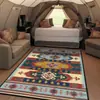 Tapetes de Chão Estilo Étnico Retro Americano Transfronteiriços, Tapetes Decorativos Persas Completos para Sala de Estar, Cobertores Resistentes ao Desgaste e Amigáveis à Pele para Mesas de Cabeceira
