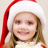 Pegatina de Esquina de Ojo Navideña para Niños Transfronteriza Sentido Avanzado Dibujo Animado Lindo Decoración de Cara Pegatina de Tatuaje de Papá Noel