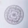 20cm Estilo Europeo Bronceado PVC Aislado Redondo Posavasos Jarrón Plato Bandeja de Loto Esterilla Decorativa para KTV Hotel