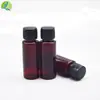 Botellas de Líquido Oral al por Mayor, Botellas de Reactivo de Grado Alimenticio de 20 ml, Botellas de Plástico Grueso Selladas Marrones para Medicamentos Líquidos con Tapas