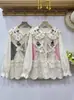 Camisa de Manga Larga Bordada Suelta de Encaje Estilo Mori Girl Primavera 2025 con Cuello de Muñeca Dulce Top que Reduce la Edad para Mujer
