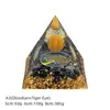 Pirâmide de Bola de Cristal Natural 5/6/8cm Ornamento de Mesa Chakra Cascalho Colorido Pirâmide de Resina Epóxi