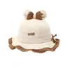 Novo Estilo Pastoral Chapéu de Pescador Infantil Exportação Doce Laço Chapéu Balde Menina Chapéu de Bebê Fofo com Babados