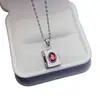 Venta al por mayor de fábrica Popular Colgante de Granate Natural Plata S925 Incrustado Piedra Principal 4*6 Joyería de Lujo Venta Directa de Fábrica