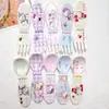 Tenedor Cuchara Gatito Dibujo Animado Accesorios Resina DIY Hecho a Mano Dulces Lazos para el Cabello Pegamento Crema Pinzas Pequeñas Versátiles