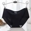 Ropa interior de seda de hielo para mujer Ropa interior sin costuras Ropa interior de una pieza Cintura media Ropa interior sexy para mujer Bragas 840