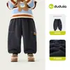 Pantalones EsponjososDududu Hogar Pantalones para Niños Invierno Más Terciopelo Pantalones Largos de Bebé Calientes Ropa de Invierno para Niños Pantalones Casuales Modernos