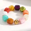 Moda Retrô Assimétrica Europeia e Americana Transfronteiriça Resina Ccb Prata Quebrada Turquesa Conjunto de Pulseiras com Contas Pulseira Maillard