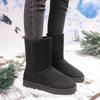 Botas de Nieve Invierno 2025 con Forro de Felpa, Zapatos Cálidos de Algodón para Nieve, Mocasines sin Cordones, Botas Cortas Engrosadas Antifrío y Antideslizantes
