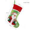 Nuevas decoraciones navideñas: calcetines navideños bordados de Papá Noel con hombrecito de jengibre, bolsa de regalo, bolsa de dulces, media navideña