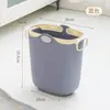 Papelera de Plástico Grueso de Gran Capacidad para Rincones Sala de Estar Cocina Cesta de Almacenamiento de Basura Dormitorio Oficina Papelera para Rincones