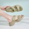 159-1 Novas Chinelos Casuais Versáteis de Moda Europeia e Americana da Amazon com Velcro Sandálias Femininas de Solado Grosso Dropshipping