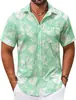 20263D Estampado Geométrico Holgada Casual Secado Rápido Camisa de Manga Corta para Hombre Camisa de Seda de Hielo para Hombre Verano
