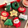 Colgante de peluche navideño, muñeco de dibujos animados, decoración de bolsa, Papá Noel, adorno de árbol de Navidad, pequeño regalo decorativo