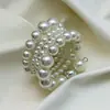 2025Ss Elegante Diseño de Nicho Puntada Bordada con Perlas Pulsera Envuelto en Plata Pulsera de Metal
