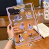 Impermeable cachorro acrílico portapapeles A4 carpeta de almacenamiento de exámenes estudiantiles bloc de notas A6 carpeta de archivos de oficina