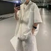 Traje Esportivo Casual Masculino de Verão Marca de Moda Alto Padrão Camisa Branca de Manga Curta Shorts Waffle Masculino Reto