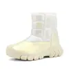 Novas botas de neve infantis transfronteiriças, sapatos de algodão infantis, sapatos quentes e resistentes ao frio forrados com fleece para meninos, sapatos de algodão grossos antiderrapantes para meninas, estilosos, pretos