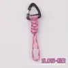 [Paracord de Sete Fios] Cordão Tecido à Mão, Alça de Pulso Multifuncional, Chaveiro Curto, Cordão Ajustável para Exterior