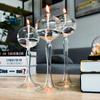 Candelabro de cristal transparente creativo personalizado de fábrica, decoración europea para el hogar, venta al por mayor