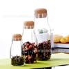 Latas de Chá de Vidro Personalizadas, Latas de Armazenamento de Cereais e Frutas Secas, Latas de Armazenamento de Cortiça, Latas Herméticas de Cozinha para Grãos de Café e Especiarias