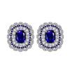 Luxo cheio de diamante padrão design simulação azul esmeralda turquesa anel brincos pingente colar jóias terno