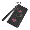 Nueva Cartera Retro con Color Desgastado en Relieve, Cartera de Cuero Genuino para Mujer, Billetera para Monedas, para Teléfono Móvil Largo, Bolso con Cremallera, Bolso de Mano