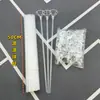 Haste de Arraste de Bola de Onda Dura Alongada Grande Suporte de Mão Transparente para Bola de Onda Balão de Membrana de Alumínio Haste de Balão de Mão
