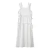 Comércio Exterior Transfronteiriço, roupas femininas, estilo europeu e americano, design moderno, emenda de renda, vestido longo camisola com fenda