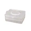 Venta al por mayor de fabricantes caja de huevos de 20 compartimentos multicapa para cocina caja para mantener la frescura en el refrigerador caja de almacenamiento portátil para picnic caja de huevos de plástico