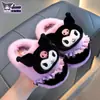 Chinelos de algodão de inverno infantis autênticos da Sanrio para meninos e meninas, quentes e felpudos, antiderrapantes, sapatos fechados de algodão My Melody para bebê