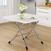 Mesa Plegable para Uso en Exteriores, Mesa Cuadrada, Mesa de Comedor, Mesa para el Hogar, Escritorio de Estudiante, Mejorada para Estabilidad y Plegable