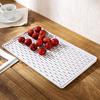Taza Doble Capa Plato Escurridor Plástico Rectangular Cesta Escurridora Sala de Estar Cocina Bandeja de Té Bandeja de Té Hogar Plato de Fruta