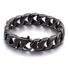Joyería de Acero Inoxidable, Pulsera Negra de Acero de Titanio para Hombre, Cadena Cubana Personalizada Estilo Europeo y Americano Cadena para Hombre, Joyería