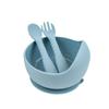 Tigela e Colher de Silicone para Alimentação Infantil Tigela Caracol Ventosa Tigela Infantil Suplemento Alimentar para Bebê Tigela de Ventosa de Silicone
