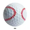 Pelota de golf caiton hecha a medida por una fábrica fuente de 20 años, con divertidos patrones deportivos, pelota de golf de doble capa