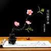 Decoração de Flores e Plantas para Pratos de Sashimi Japonês de Hotel, Decoração de Prato com Gelo Seco, Guarnição para Pratos Frios, Decoração Criativa de Prato para Catering