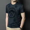 Camiseta de manga corta para hombre de comercio exterior, tendencia de verano 2026, top popular de tacto fresco, manga corta casual holgada