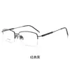 Nuevo armazón de gafas de medio aro, armazón de gafas elegante, armazón de gafas de alambre plateado y sándalo, armazón de gafas para miopía 58022, venta al por mayor de fábrica