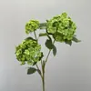 Flor de hortênsia artificial de alta qualidade, flor falsa de haste única, flor bola de neve, decoração para sala de estar e mesa de jantar, arranjo floral, hortênsia de madeira