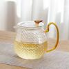 Tetera de Vidrio Resistente a Altas Temperaturas y Calentable, Tetera con Patrón Martillado Escama de Dragón Juego Completo de Tazas de Té, Cafetera Doméstica para Preparar Té Caja de Regalo Juego de Té