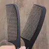 Peine de peluquería para el hogar, con dientes grandes, para cabello ancho, rizado, de plástico, antiestático, de fibra de carbono gruesa.