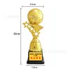Trofeo de ceremonia de apertura, balón de baloncesto y fútbol para entrenamiento escolar, trofeo pequeño con peso para día deportivo, premios al por mayor impresos en papel de oro
