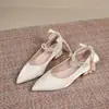 Zapatos Nuevos Estilo Xiuhe para Damas de Honor, Zapatos de Boda de Tacón Alto, Zapatos de Novia que se Pueden Usar Diariamente, 2026 Zapatos Mary Jane de Tacón Grueso para Vestido de Novia Principal, Uso de Dos Maneras